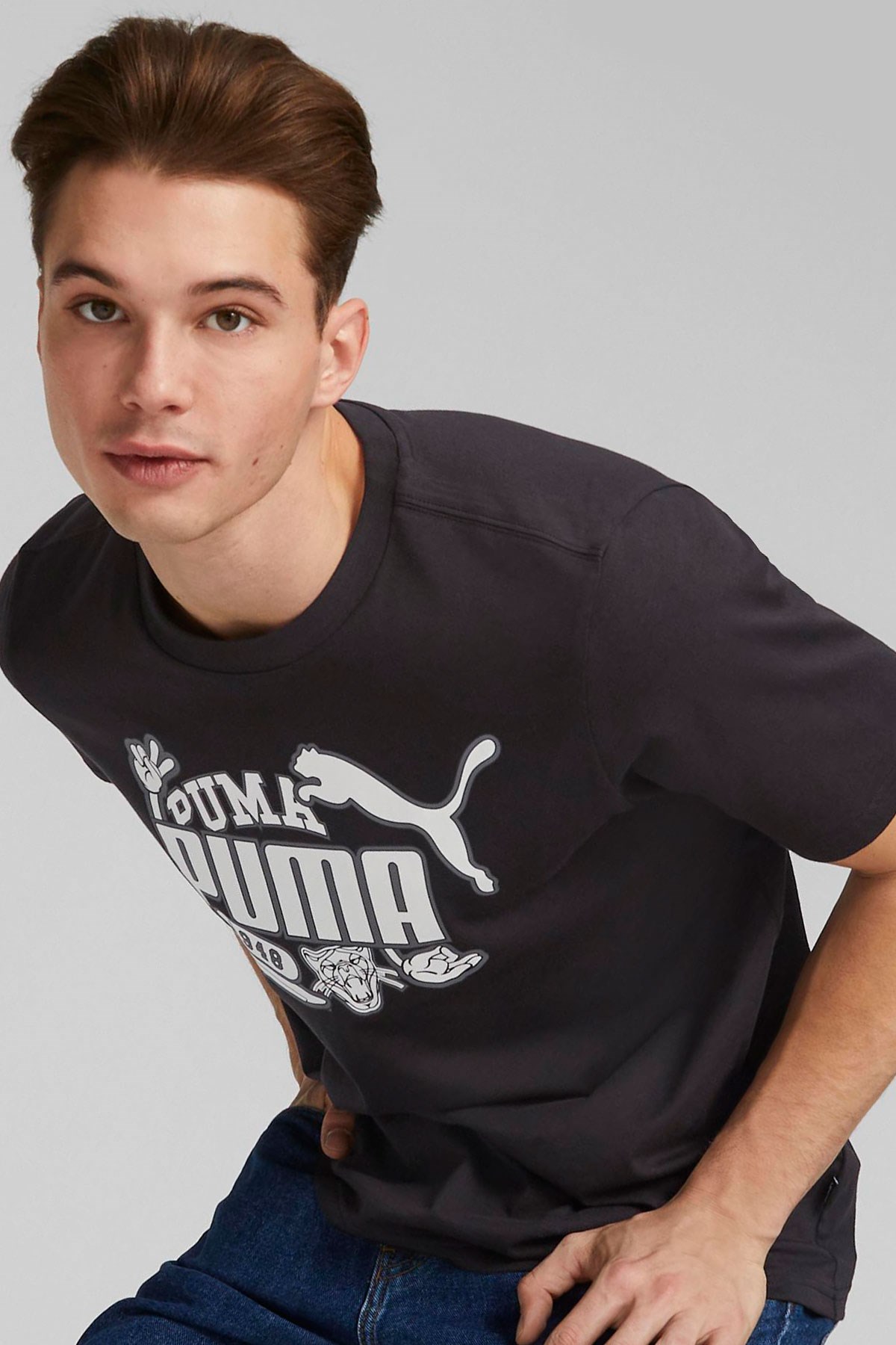 Puma Graphics Icon Erkek Tişört 67447601 Siyah