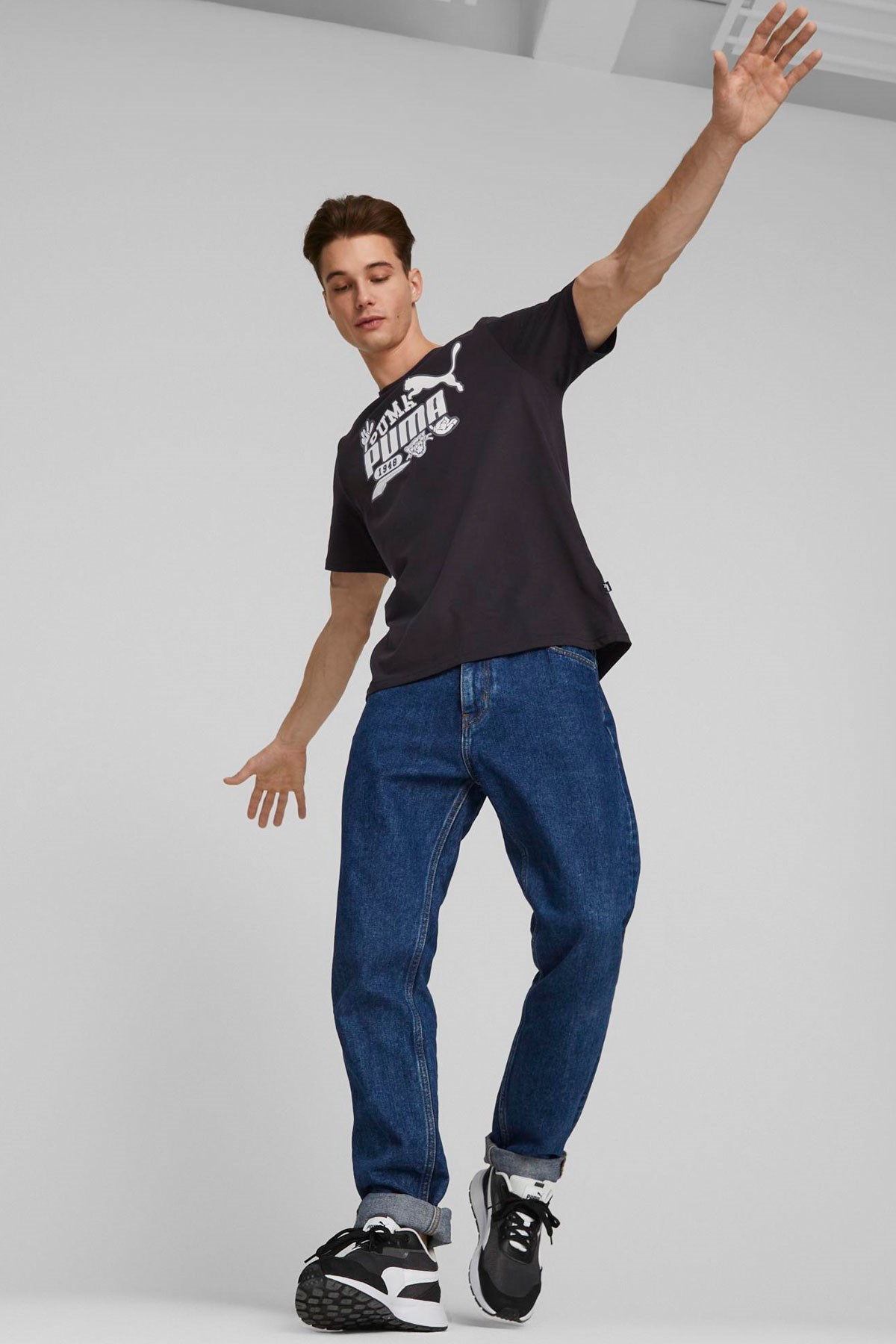 Puma Graphics Icon Erkek Tişört 67447601 Siyah