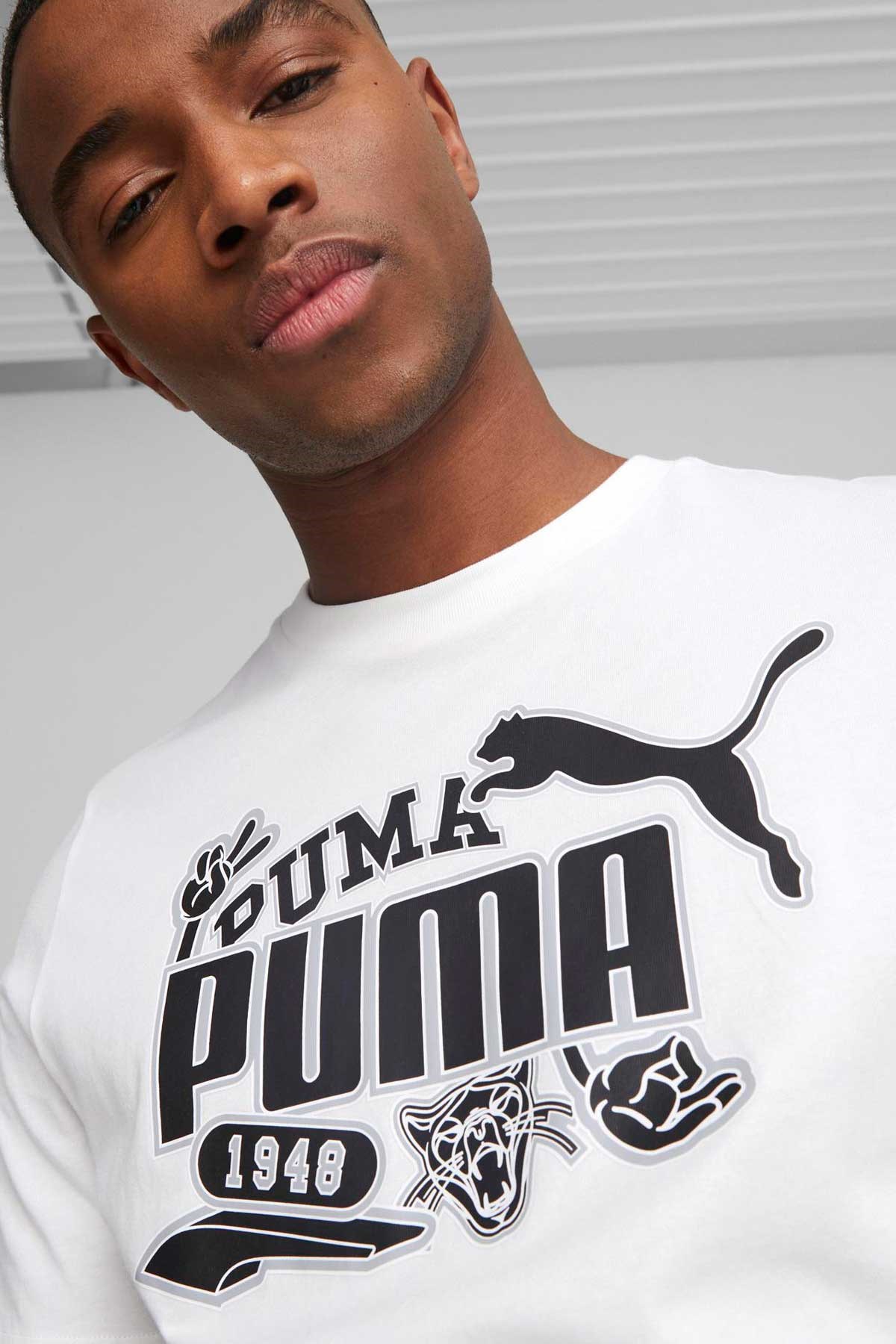 Puma Graphics Icon Erkek Tişört 67447602 Beyaz