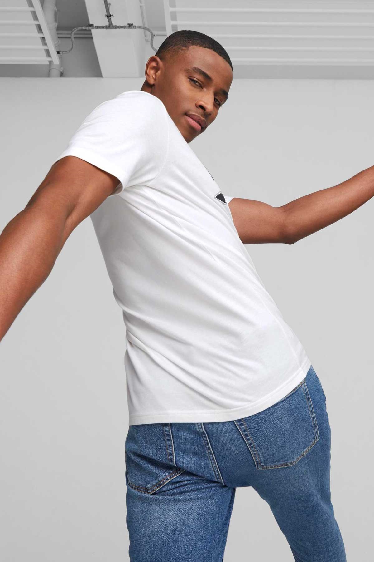 Puma Graphics Icon Erkek Tişört 67447602 Beyaz