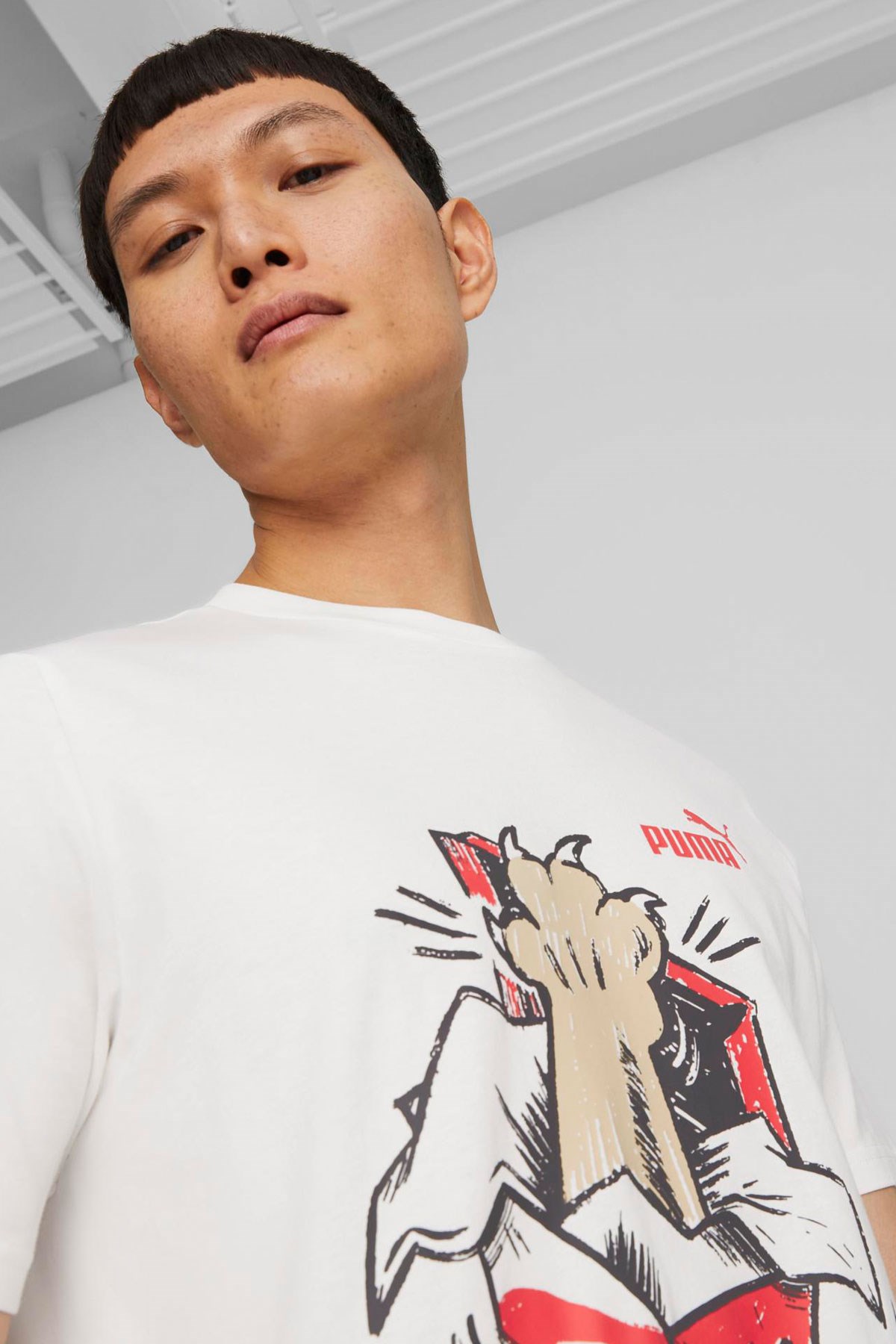 Puma Graphics Sneaker Erkek Tişört 67447802 Beyaz