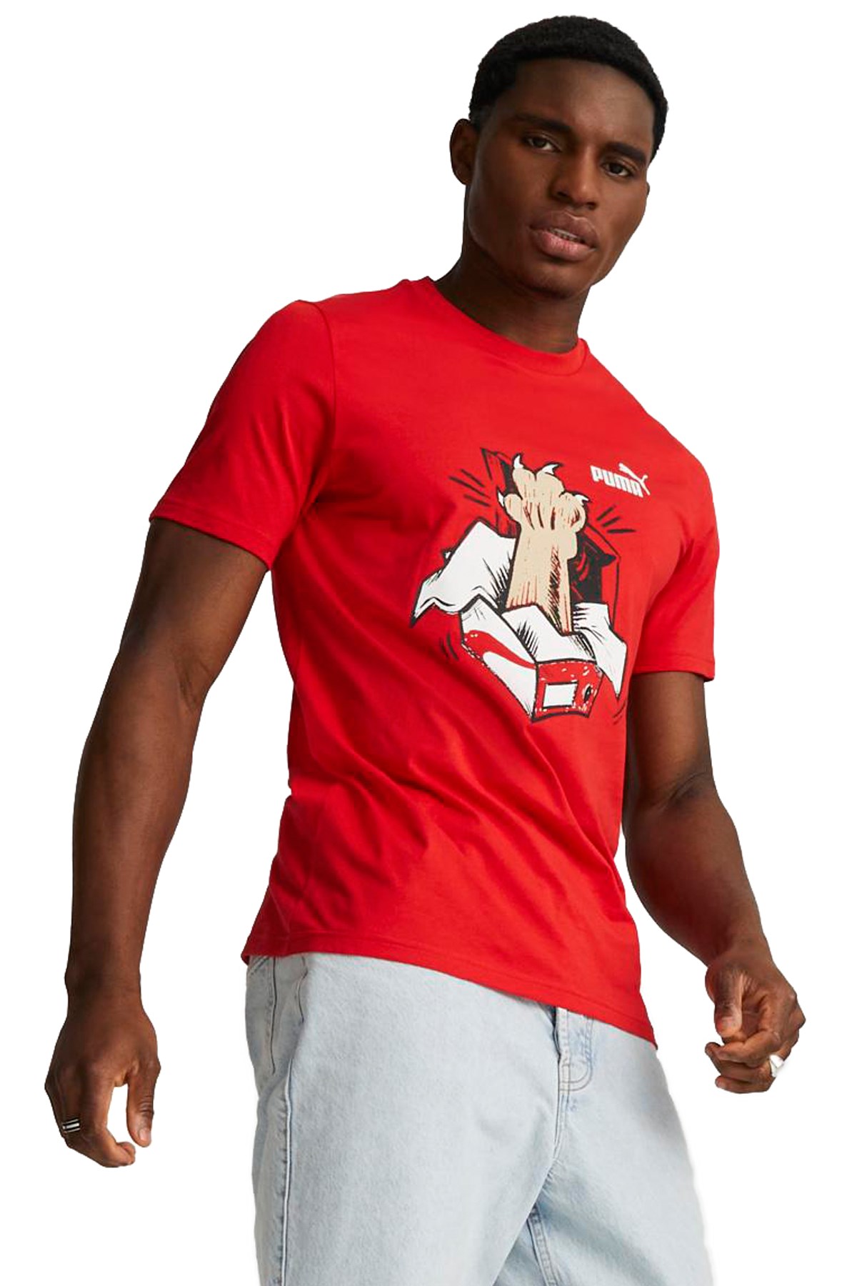 Puma Graphics Sneaker Erkek Tişört 67447811 Kırmızı