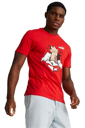 Puma Graphics Sneaker Erkek Tişört 67447811 Kırmızı