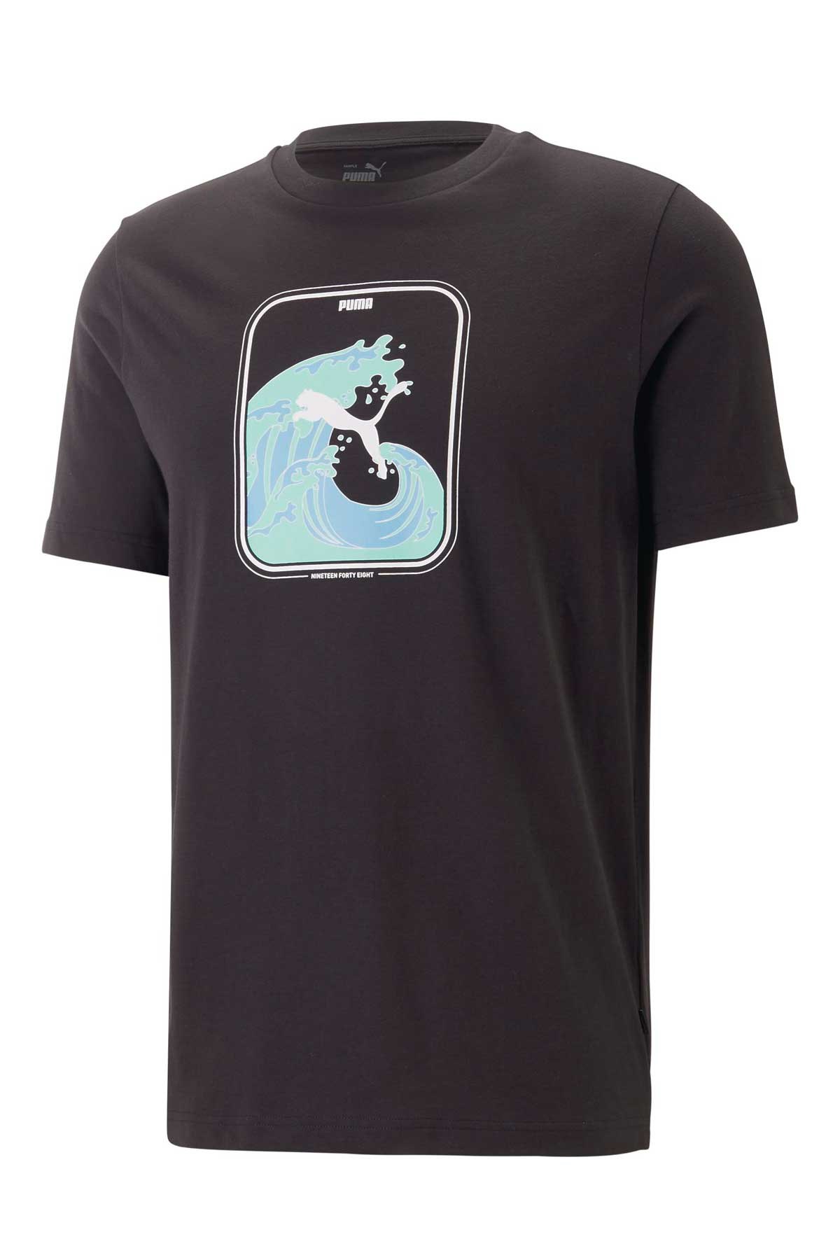 Puma Graphics Wave Erkek Tişört 67448301 Siyah