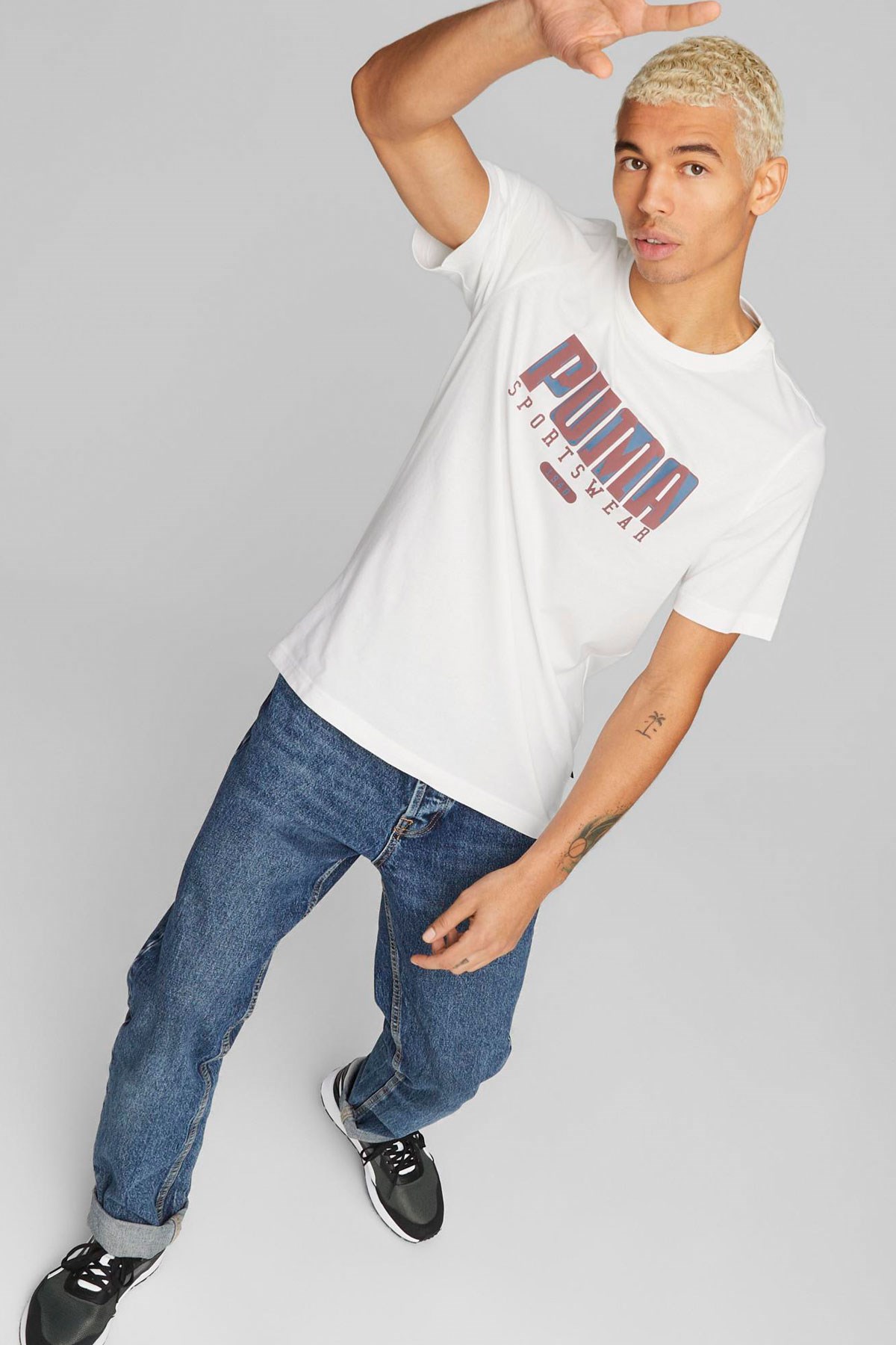 Puma Graphics Retro Erkek Tişört 67448602 Beyaz