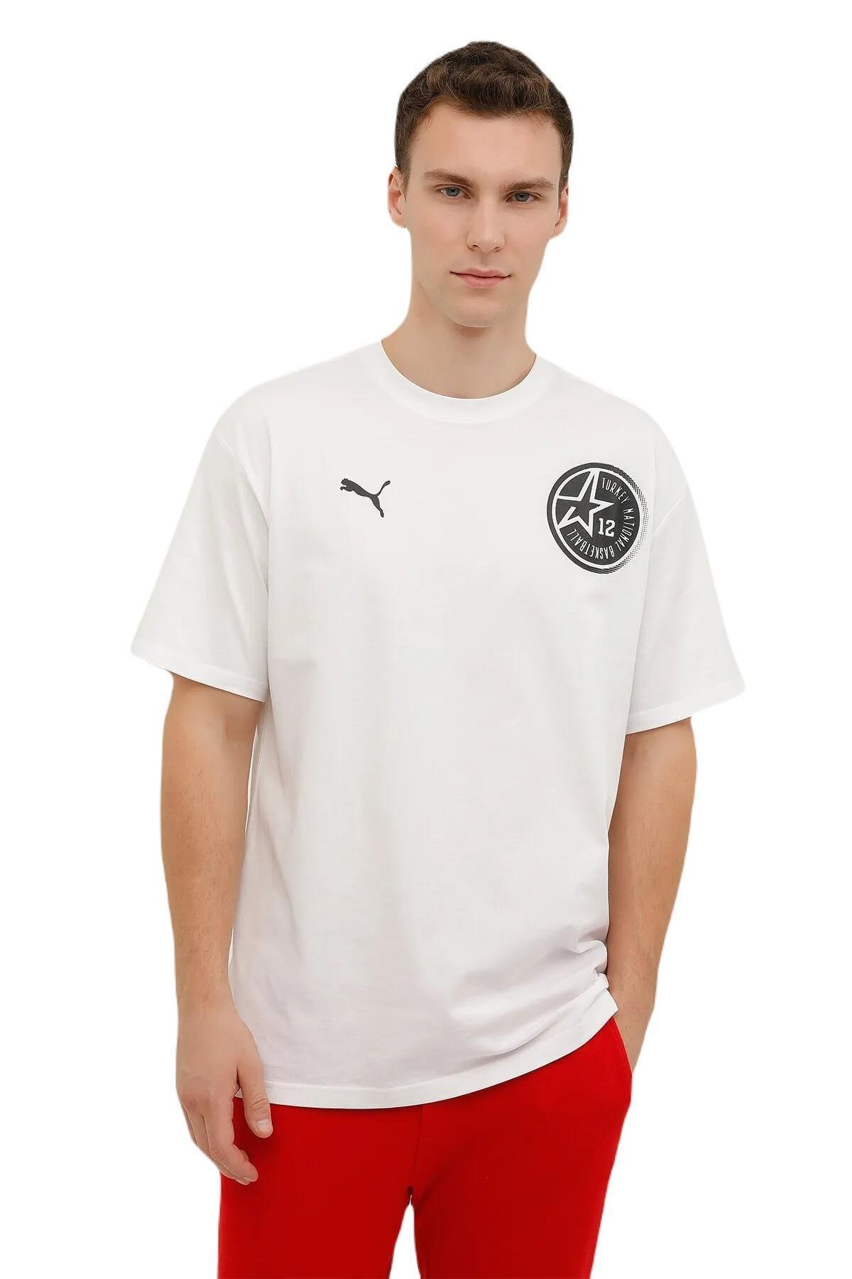 Puma Tbf Fanwear Erkek Tişört 67502703 Beyaz