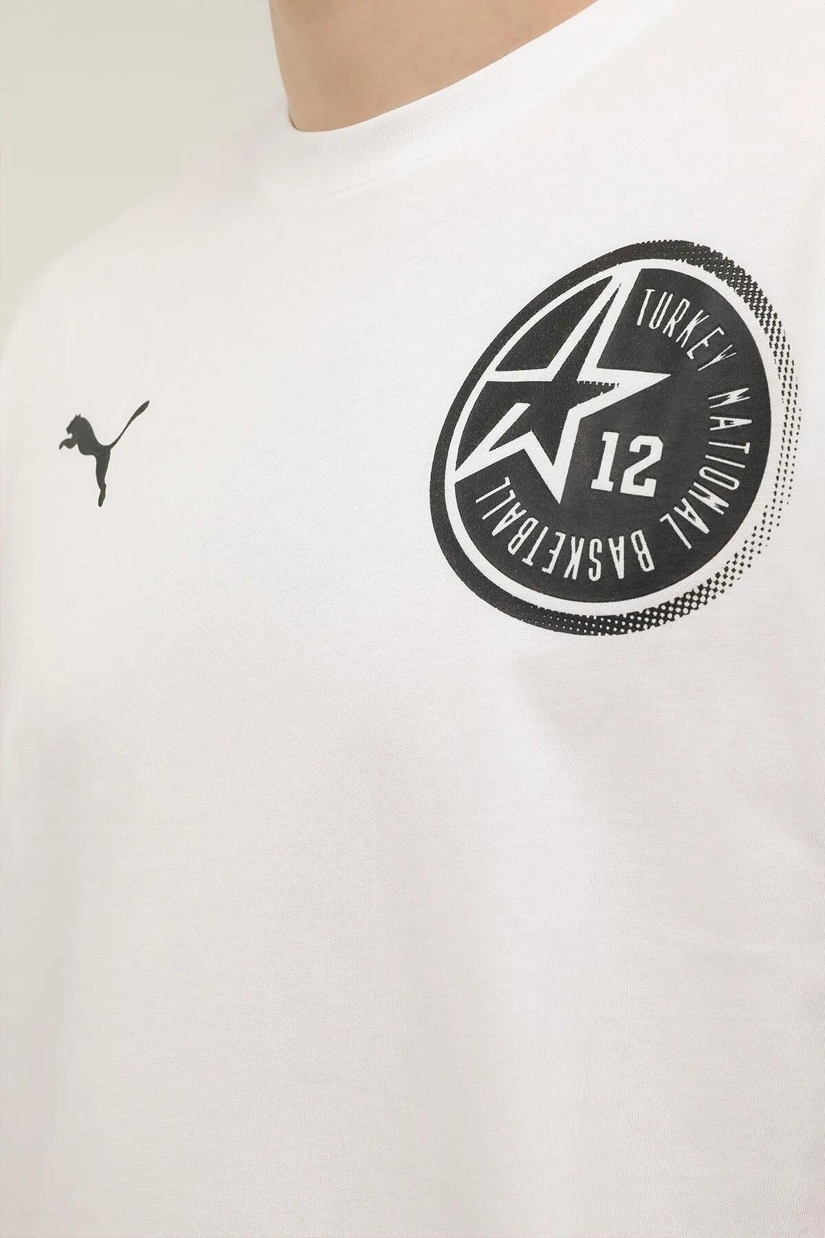 Puma Tbf Fanwear Erkek Tişört 67502703 Beyaz