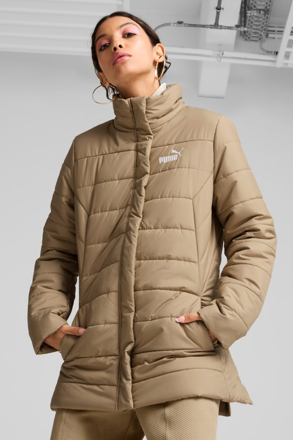Puma Ess Padded Kadın Mont 67536467 Bej