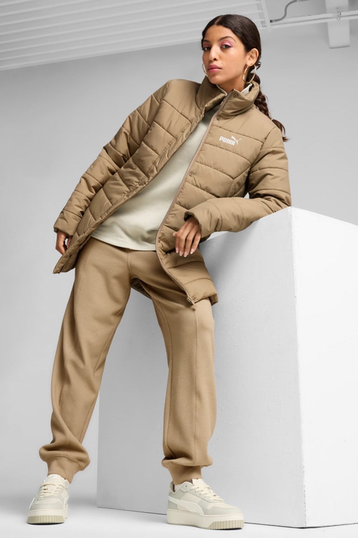 Puma Ess Padded Kadın Mont 67536467 Bej