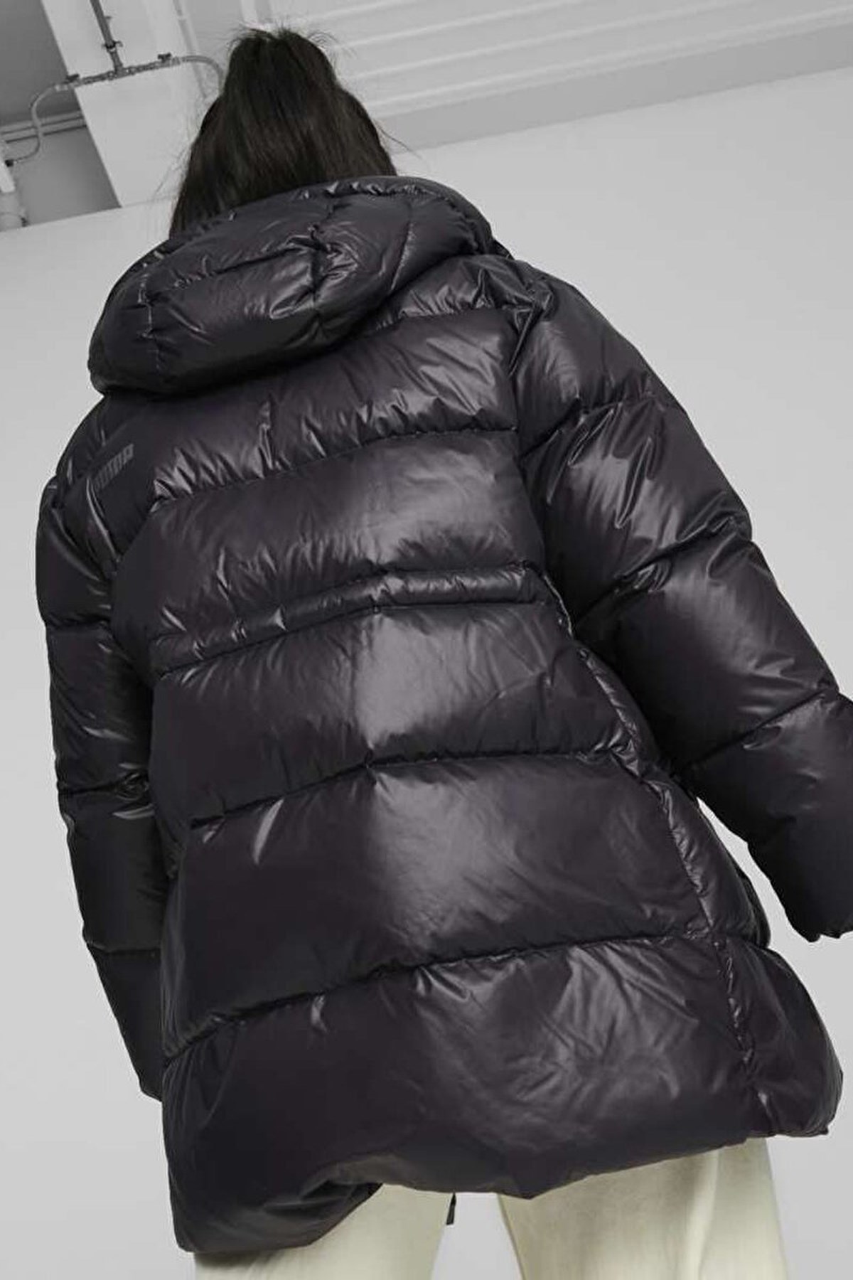 Puma Style Hooded Kadın Kaztüyü Mont 67536801 Siyah