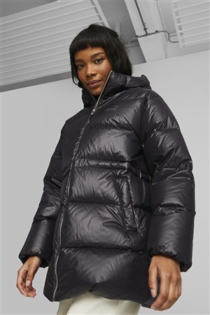 Puma Style Hooded Kadın Kaztüyü Mont 67536801 Siyah