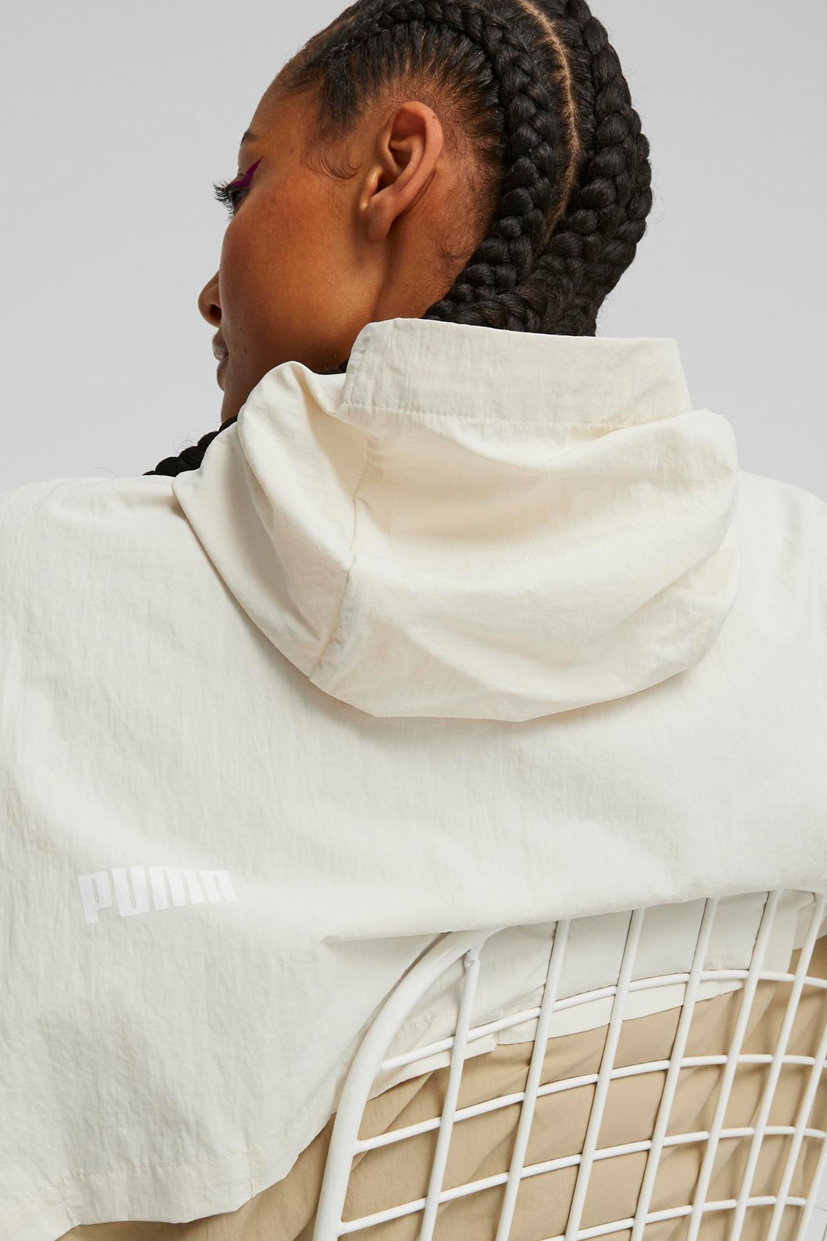 Puma Oversized Hooded Kadın Rüzgarlık 67537287 Beyaz