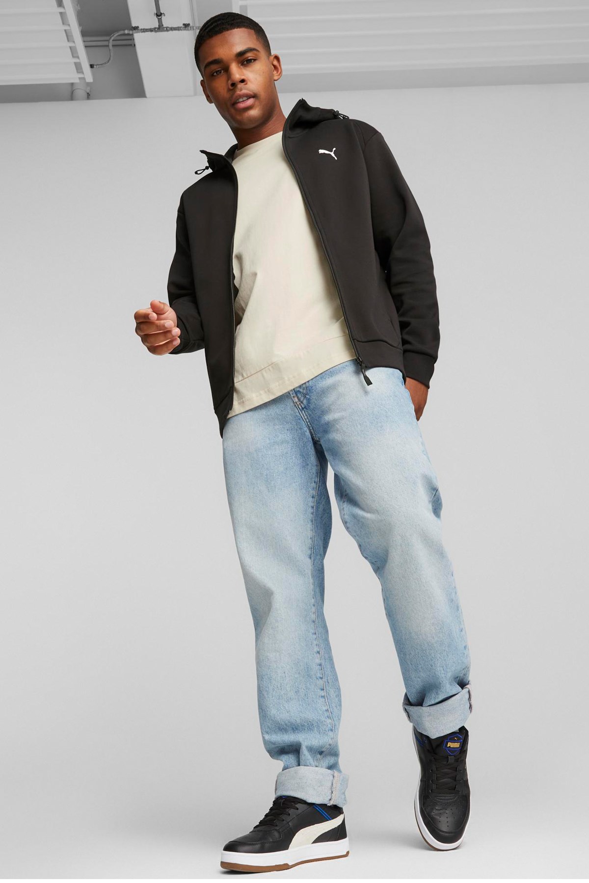Puma Rad/Cal Full-Zip Erkek Sweatshirt 67588901 Siyah