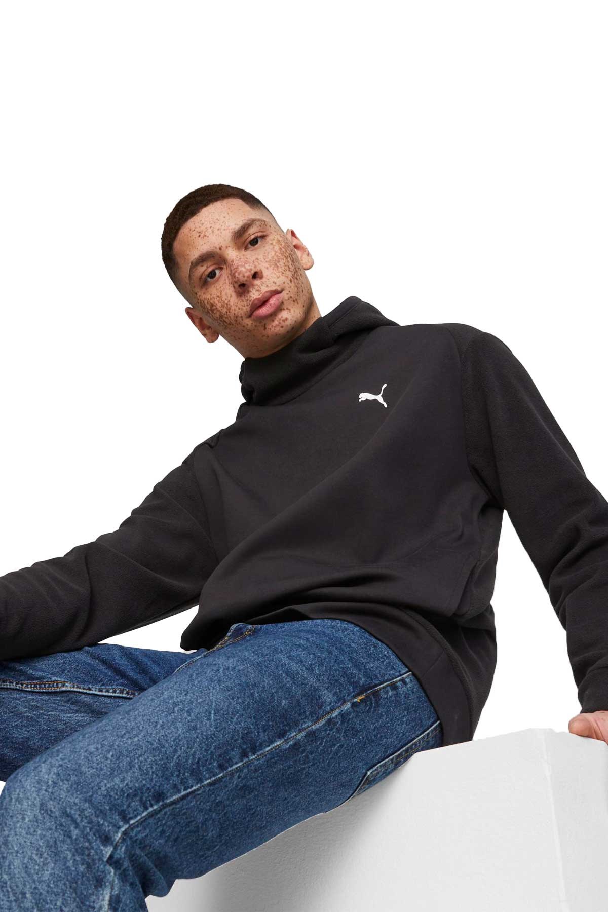 Puma Rad/Cal Polarfleece Erkek Sweatshirt 67589201 Siyah