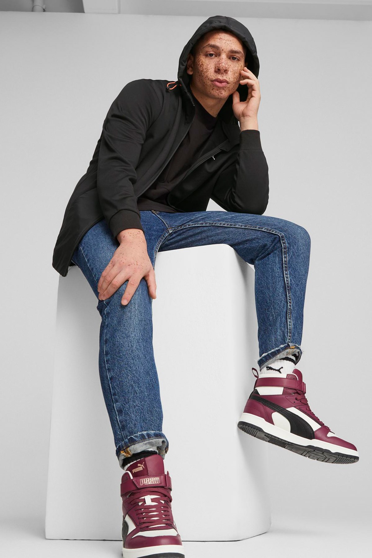 Puma Open Road Full-Zip Erkek Sweatshirt 67589701 Siyah