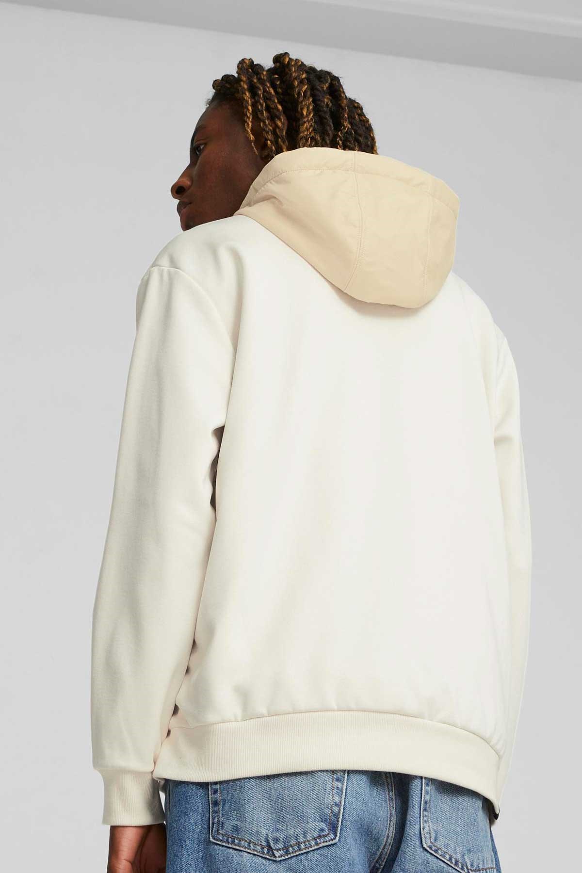 Puma Open Road Full-Zip Erkek Sweatshirt 67589787 Beyaz