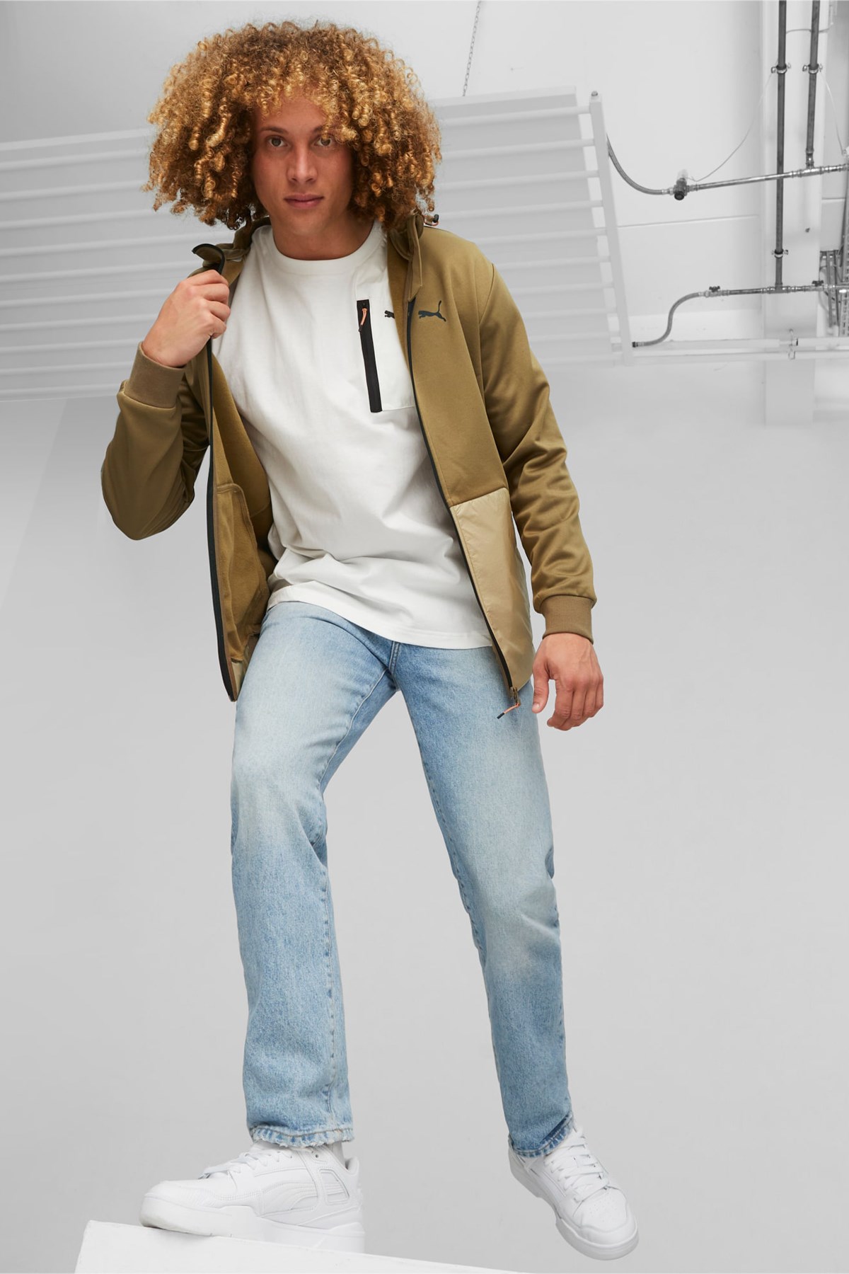 Puma Open Road Full-Zip Erkek Sweatshirt 67589793 Kahverengi