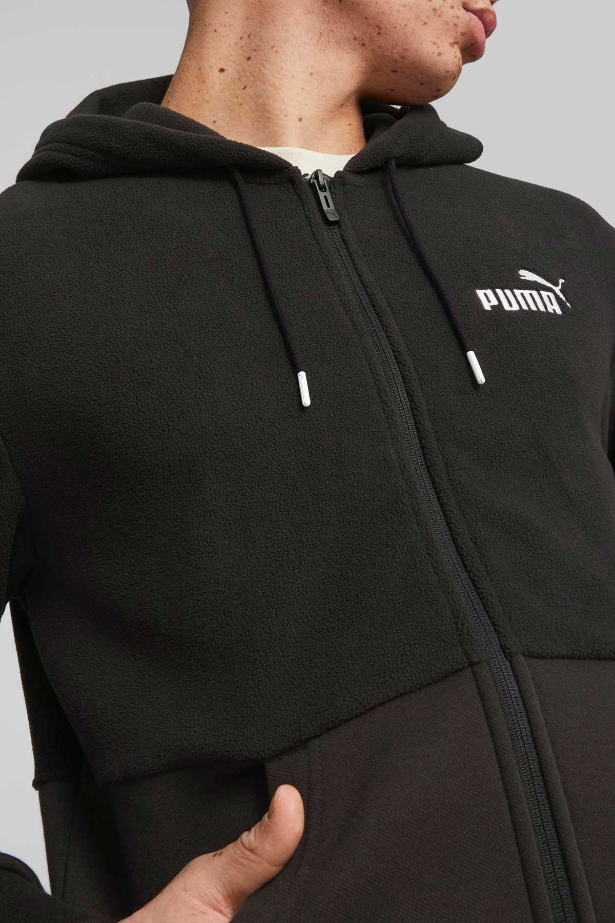 Puma Power Winterized Full-Zip Erkek Sweatshirt 67591401 Siyah
