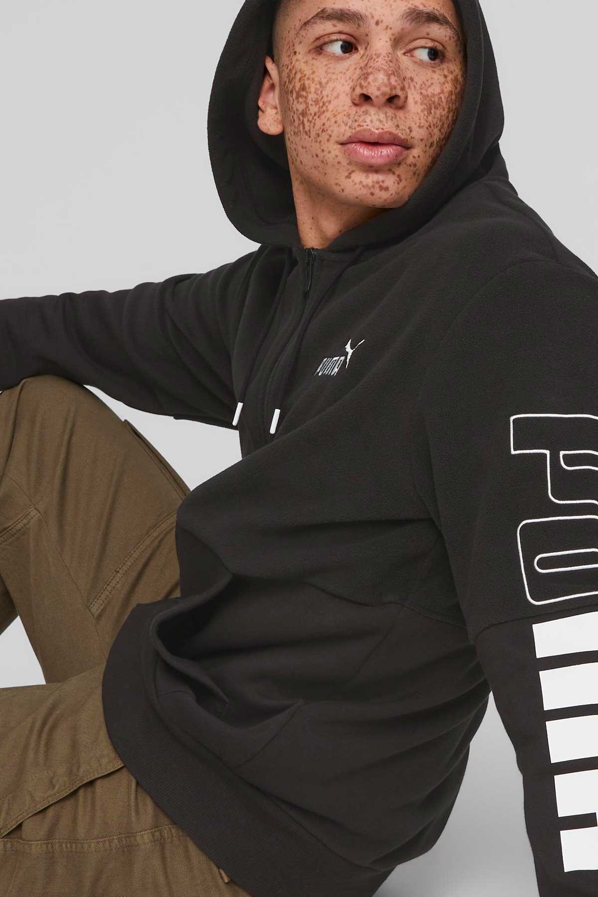 Puma Power Winterized Full-Zip Erkek Sweatshirt 67591401 Siyah
