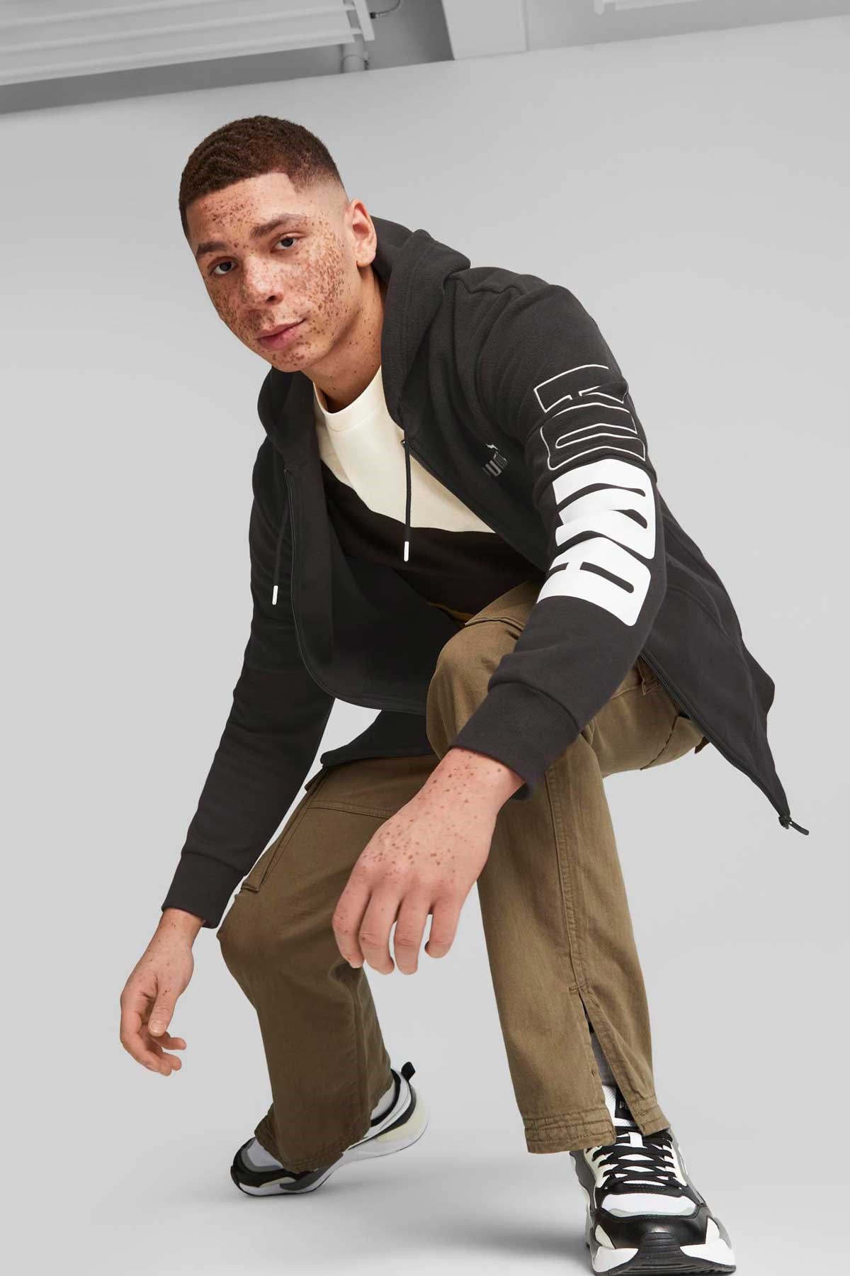 Puma Power Winterized Full-Zip Erkek Sweatshirt 67591401 Siyah