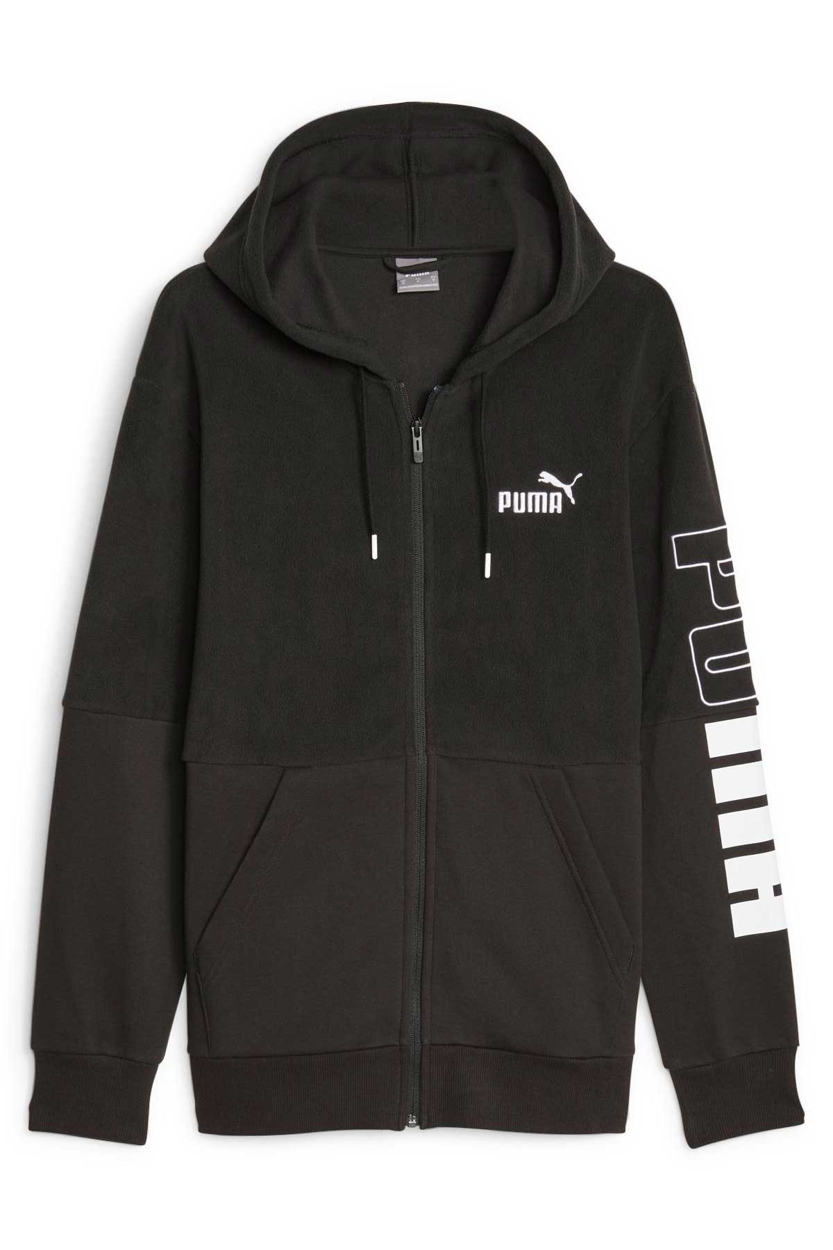 Puma Power Winterized Full-Zip Erkek Sweatshirt 67591401 Siyah