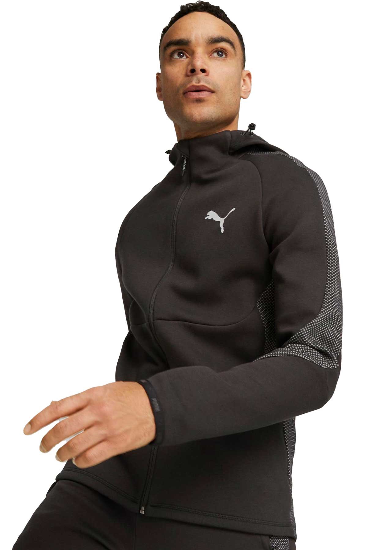 Puma Evostrıpe Full-Zip Erkek Sweatshirt 67593001 Siyah