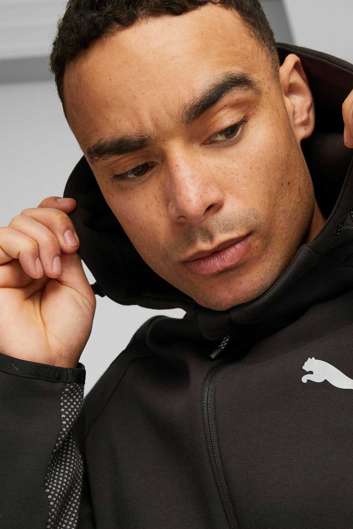 Puma Evostrıpe Full-Zip Erkek Sweatshirt 67593001 Siyah