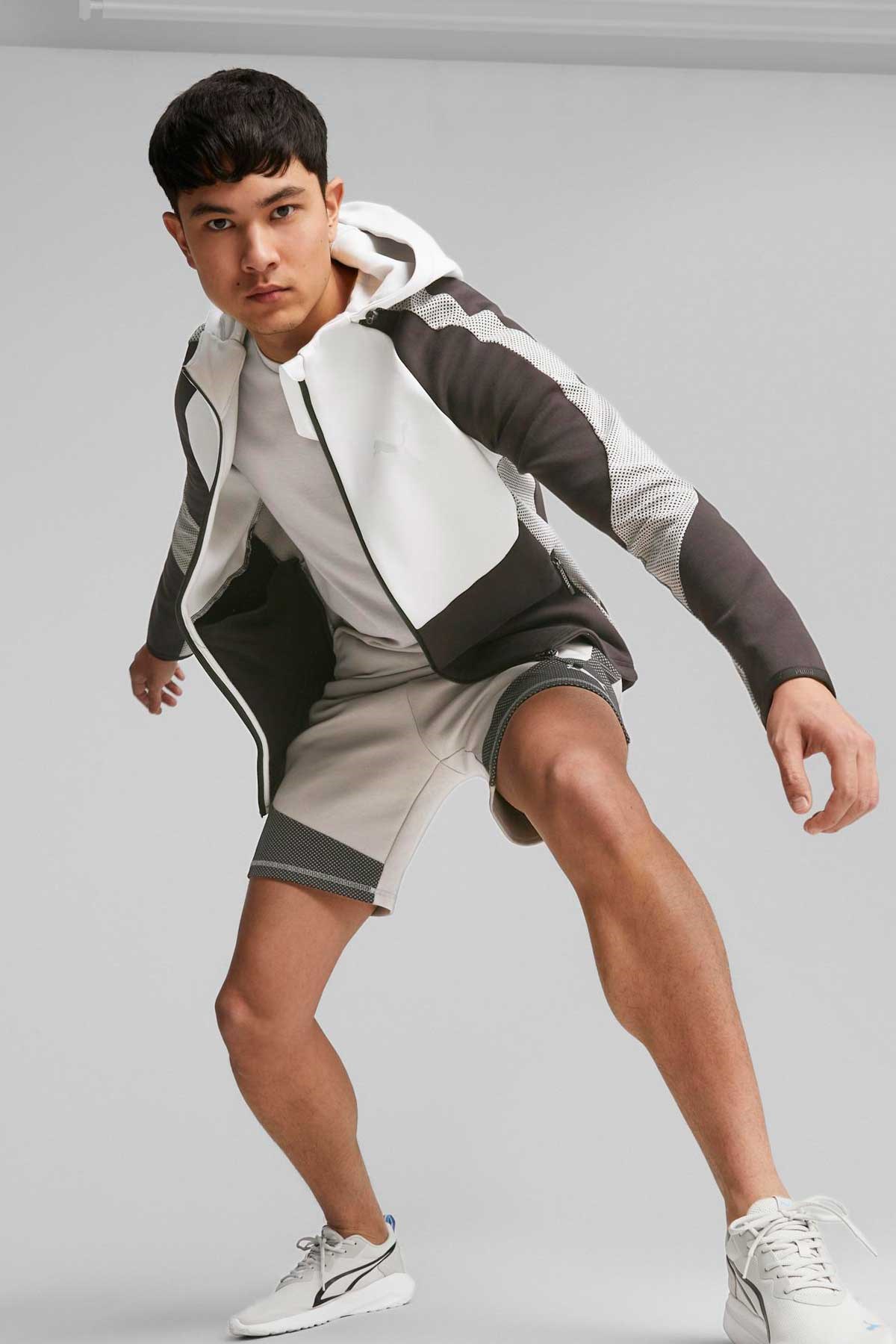 Puma Evostrıpe Full-Zip Erkek Sweatshirt 67593014 Gri
