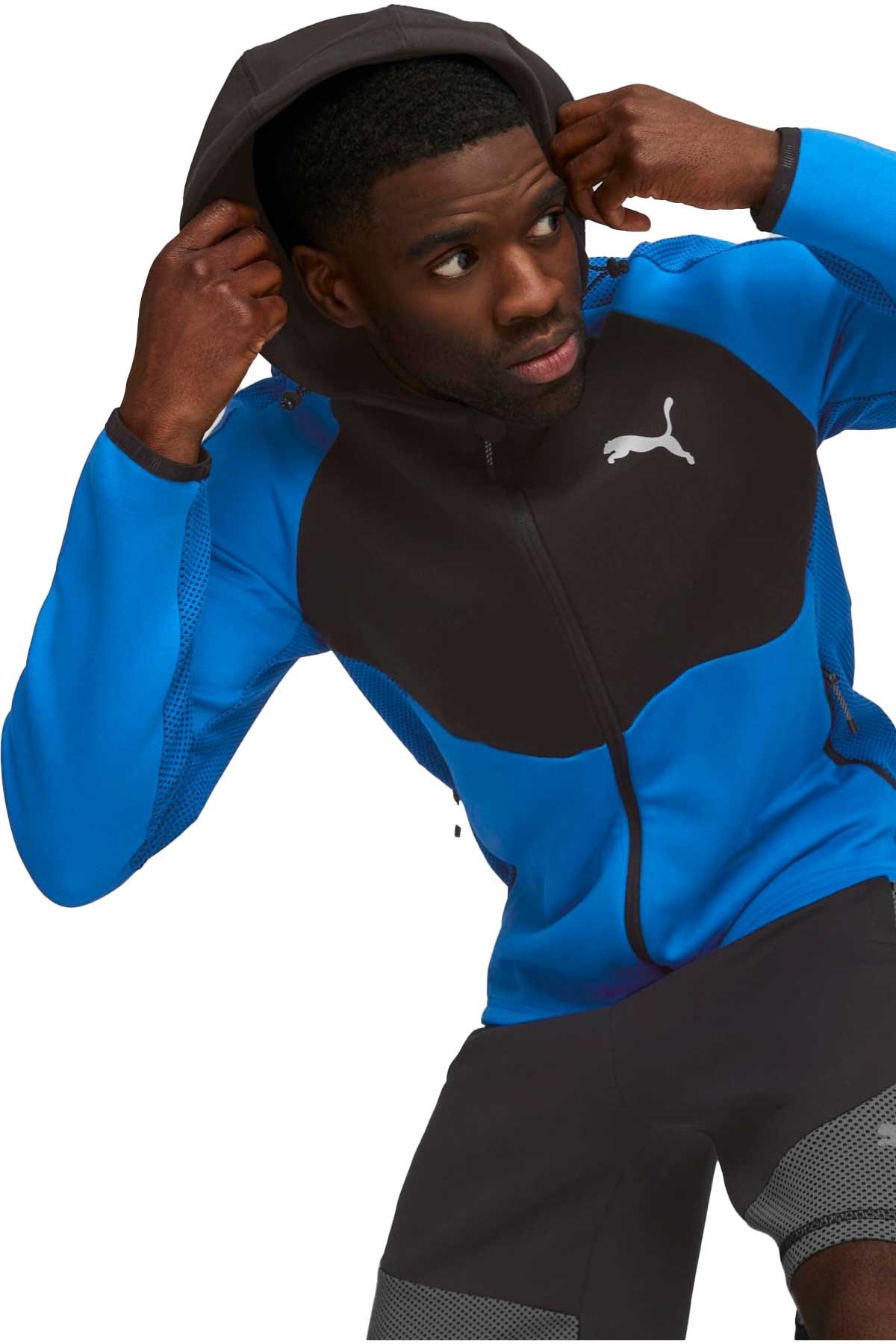 Puma Evostrıpe Full-Zip Erkek Sweatshirt 67593047 Mavi
