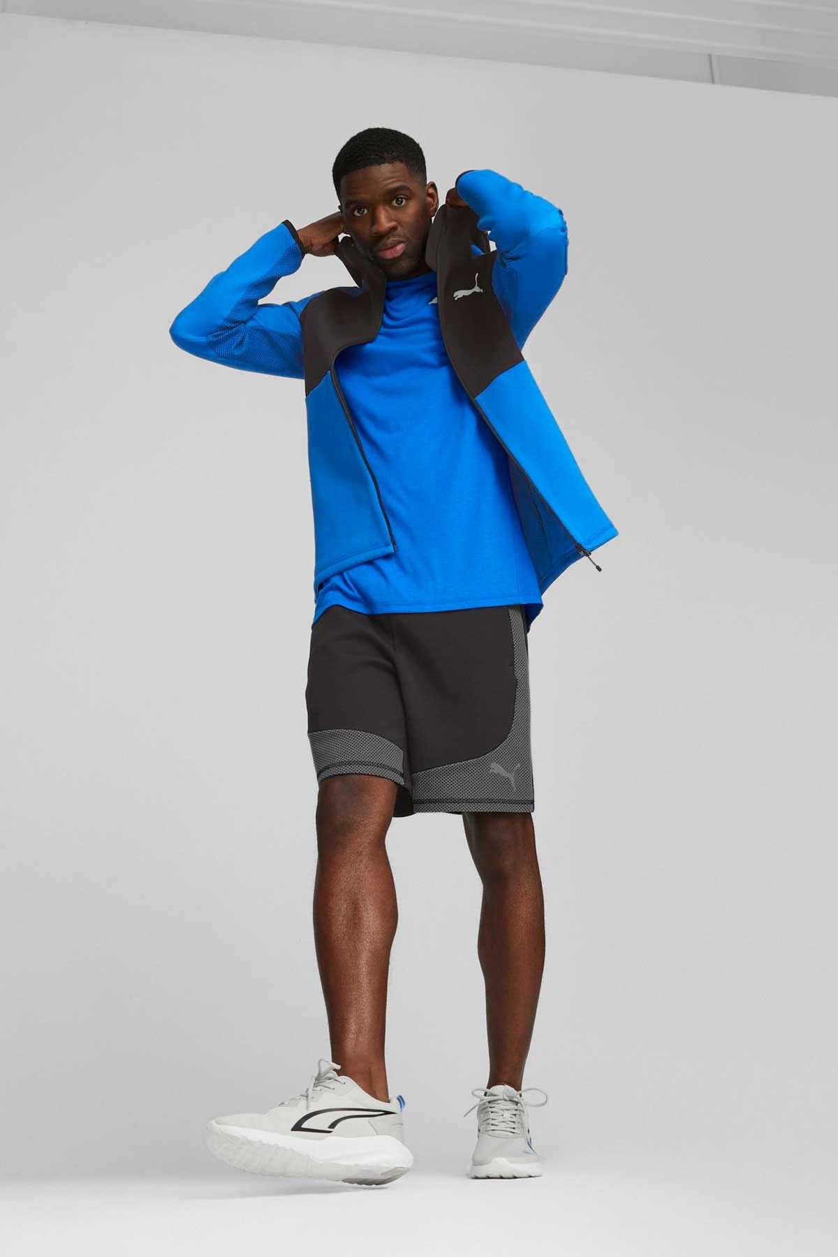 Puma Evostrıpe Full-Zip Erkek Sweatshirt 67593047 Mavi