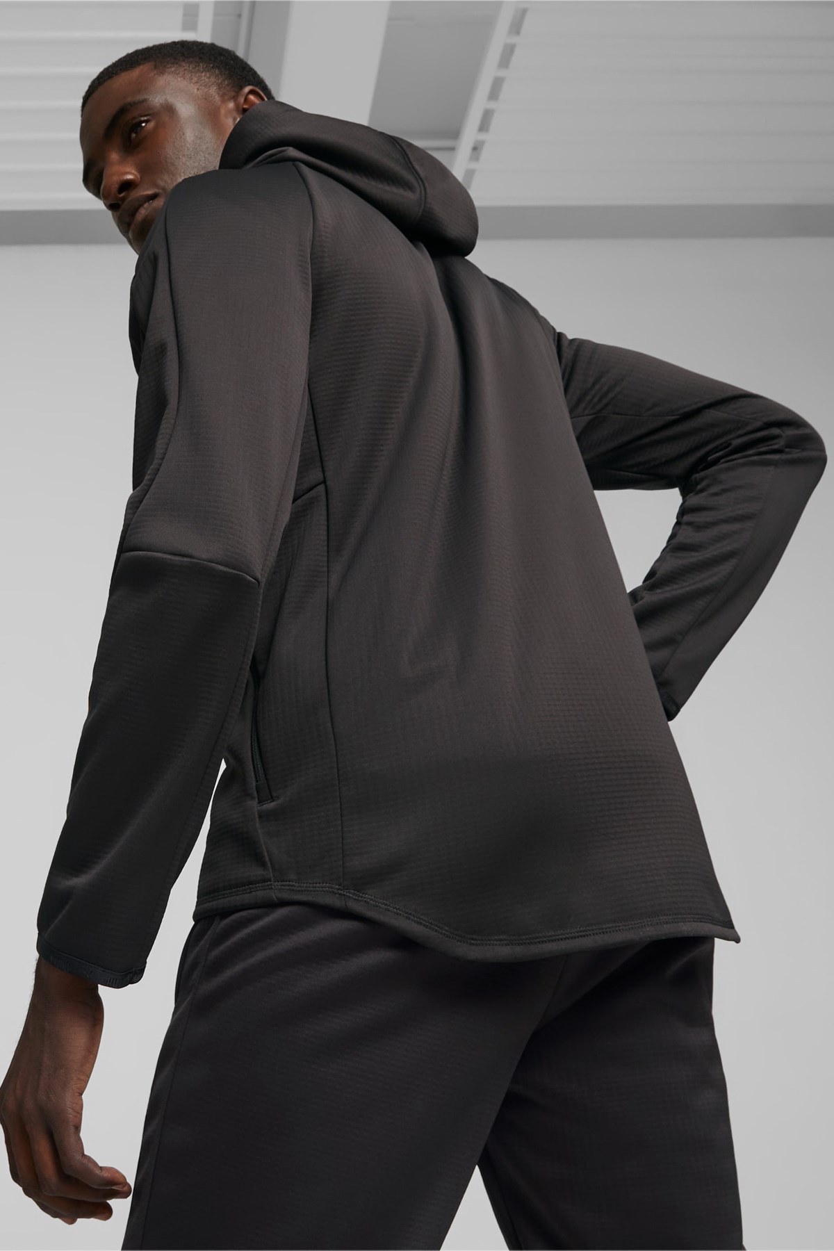 Puma Evostrıpe Warm Full-Zip Erkek Sweatshirt 67593401 Siyah