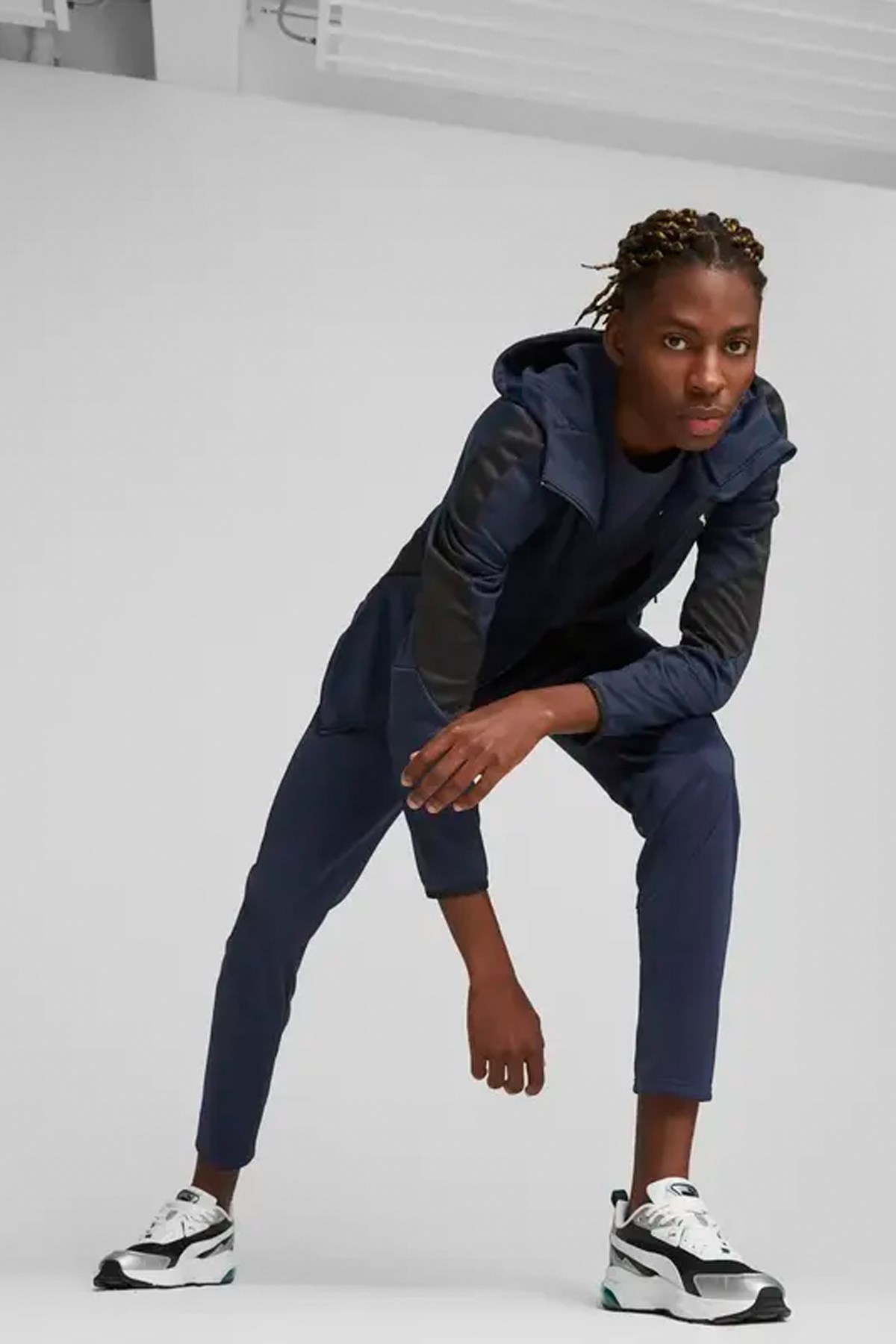 Puma Evostrıpe Warm Erkek Fermuarlı Sweat 67593406 Lacivert