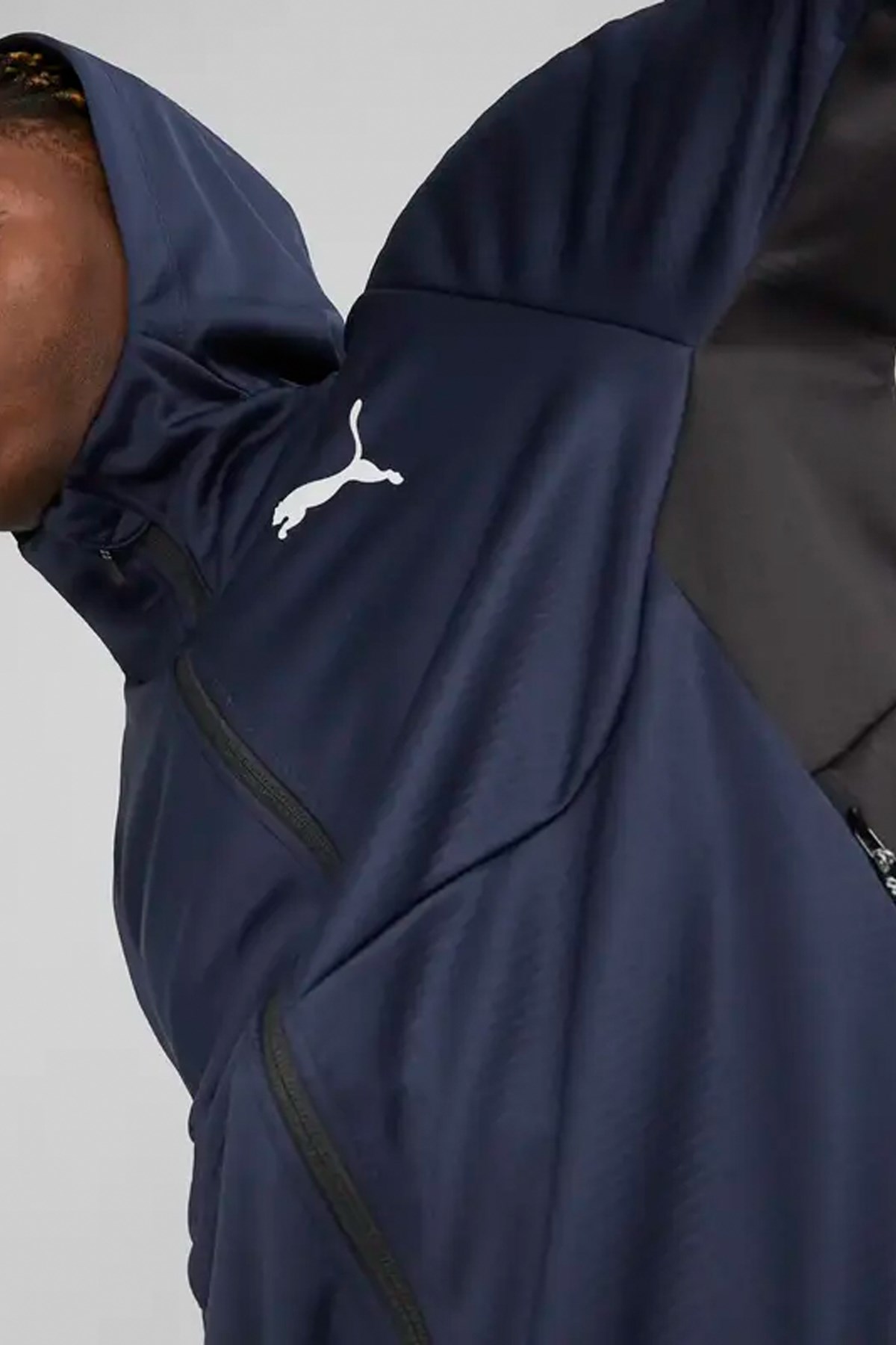 Puma Evostrıpe Warm Erkek Fermuarlı Sweat 67593406 Lacivert