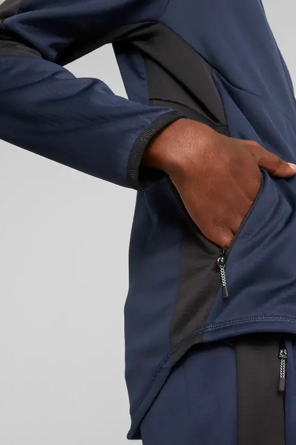 Puma Evostrıpe Warm Erkek Fermuarlı Sweat 67593406 Lacivert