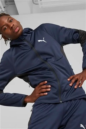 Puma Evostrıpe Warm Erkek Fermuarlı Sweat 67593406 Lacivert