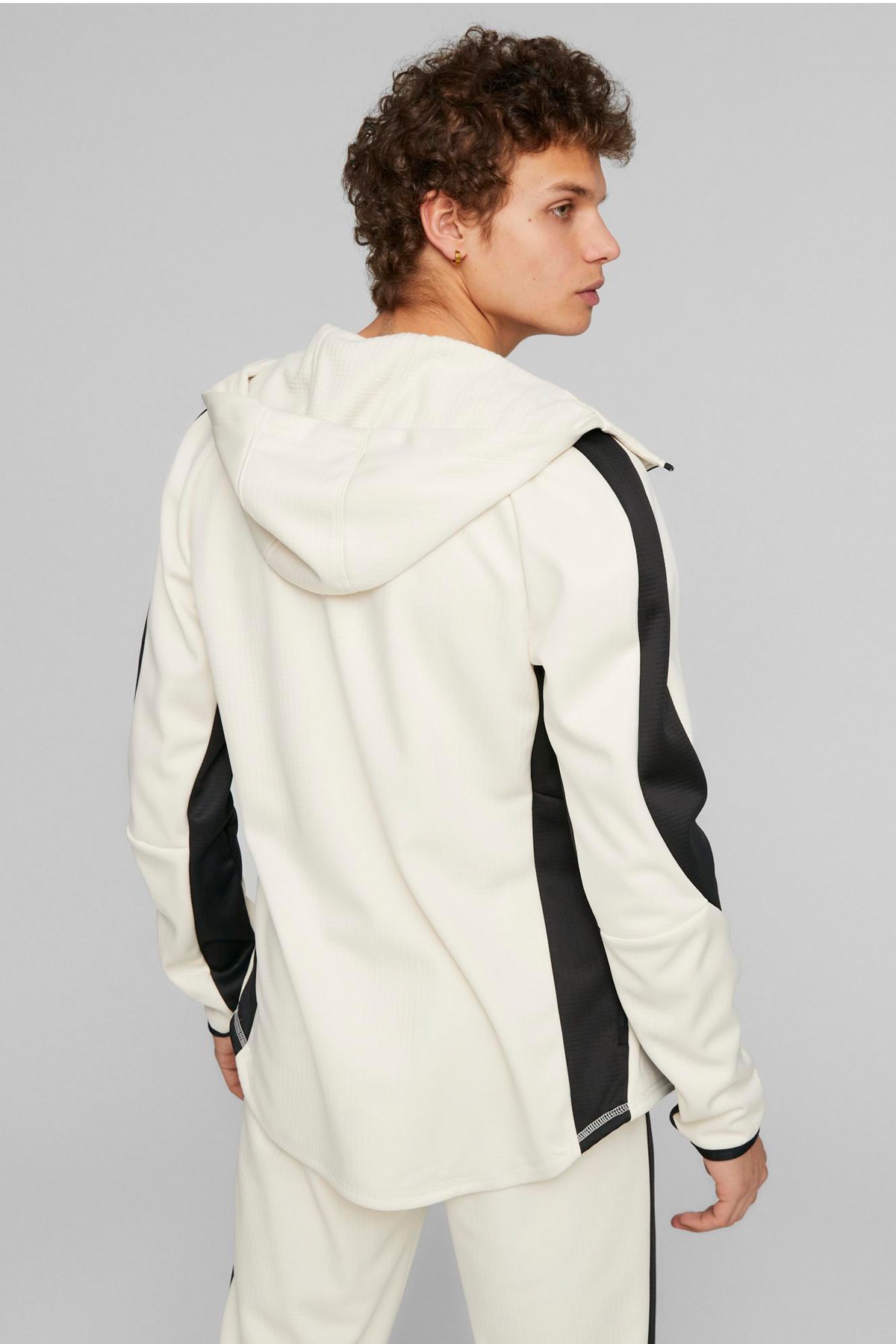 Puma Evostrıpe Warm Full-Zip Erkek Sweatshirt 67593487 Beyaz