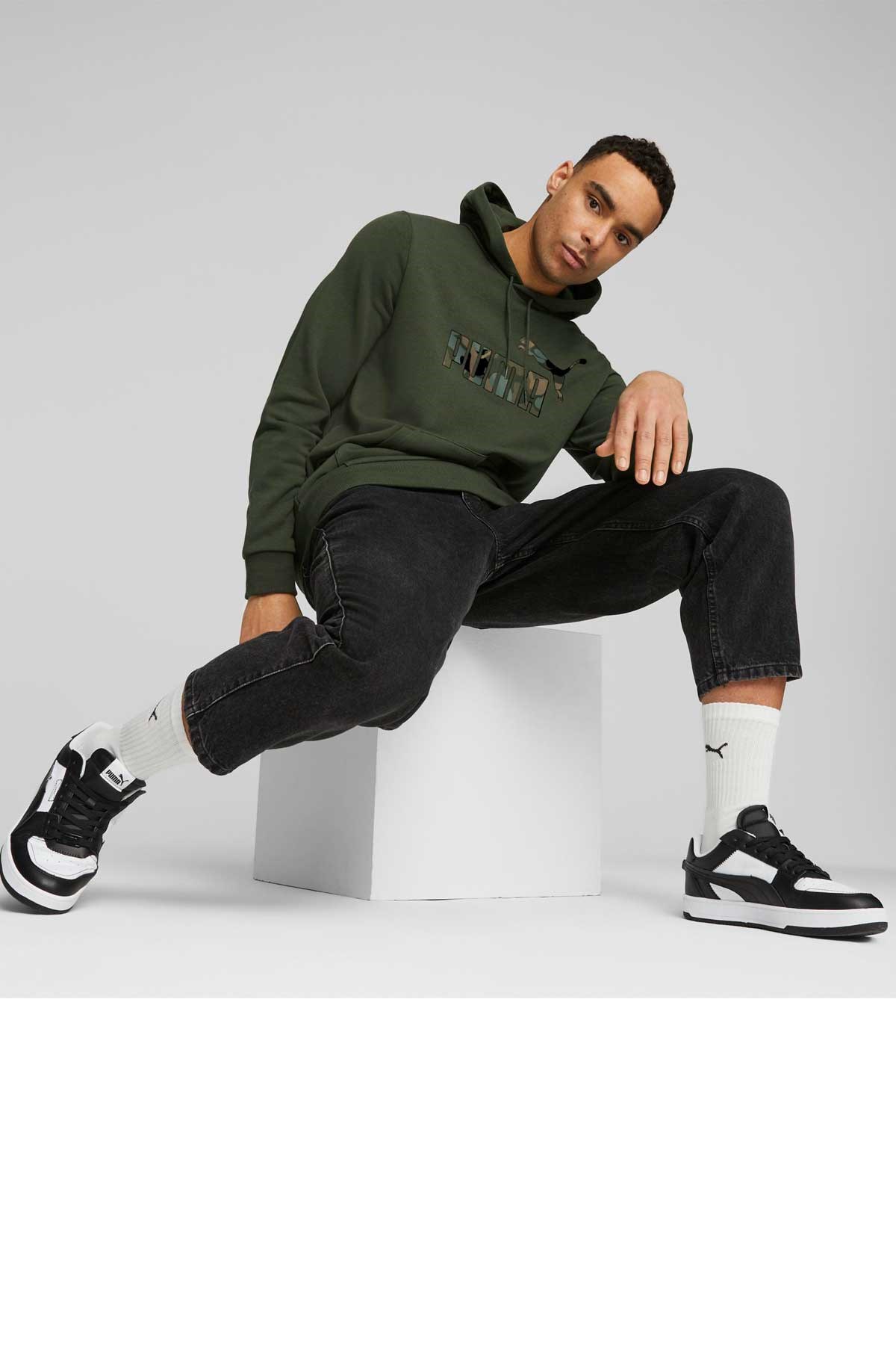 Puma Ess+ Camo Erkek Sweatshirt 67594731 Yeşil