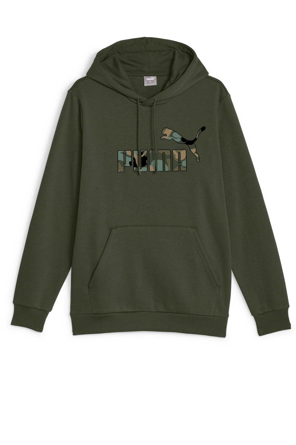 Puma Ess+ Camo Erkek Sweatshirt 67594731 Yeşil