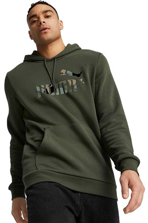 Puma Ess+ Camo Erkek Sweatshirt 67594731 Yeşil