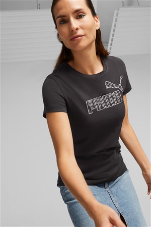 Puma Ess+ Animal Kadın Tişört 67596101 Siyah