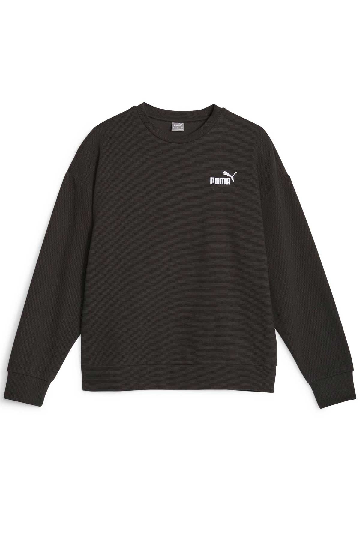 Puma Ess Elevatd Kadın Sweatshirt 67596501 Siyah