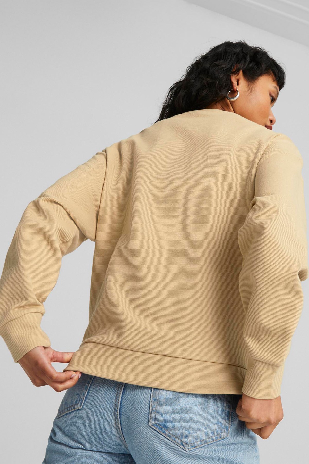 Puma Ess Elevatd Kadın Sweatshirt 67596584 Bej