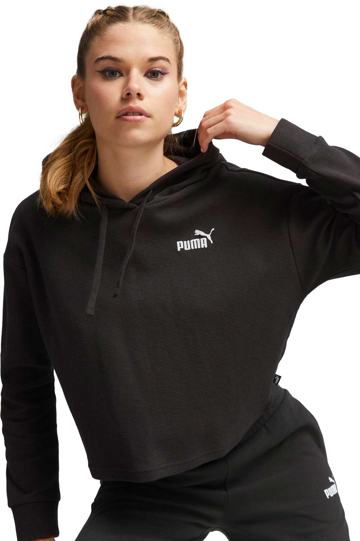Puma Ess Elevatd Kadın Sweatshirt 67597001 Siyah
