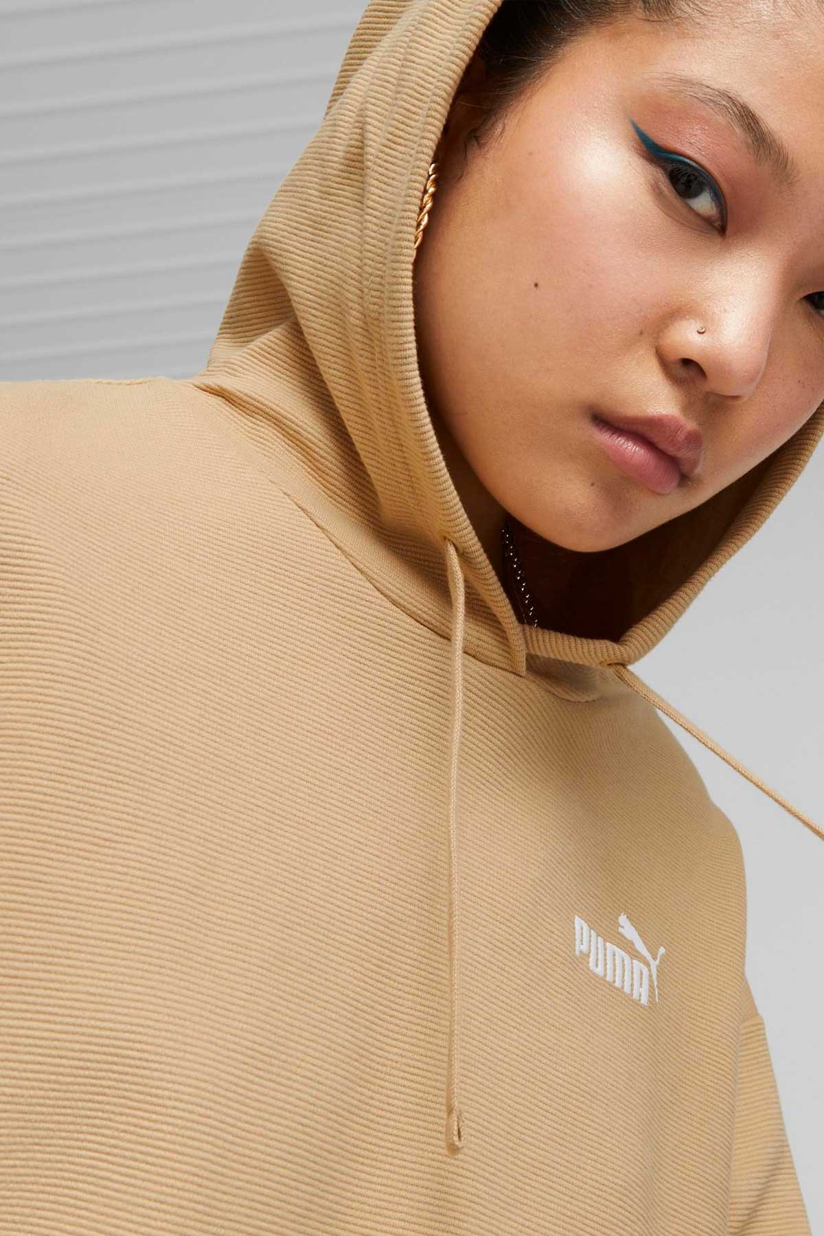 Puma Ess Elevatd Kadın Sweatshirt 67597084 Bej