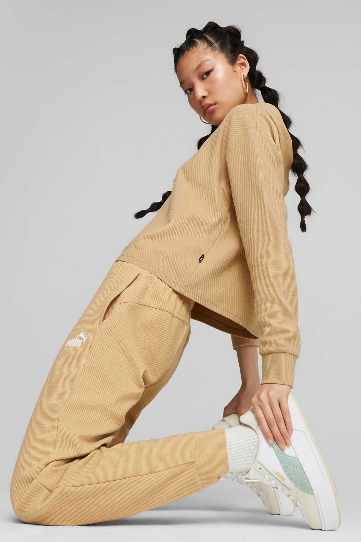 Puma Ess Elevatd Kadın Sweatshirt 67597084 Bej