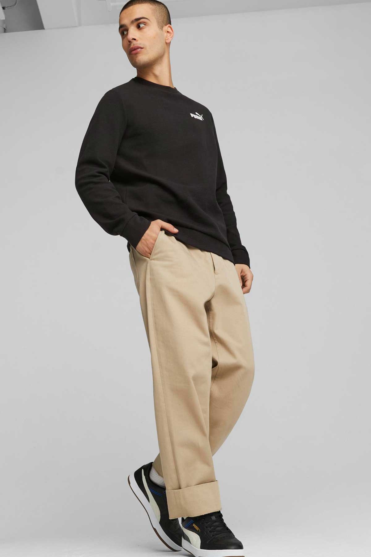 Puma Ess Elevatd Erkek Sweatshirt 67597401 Siyah