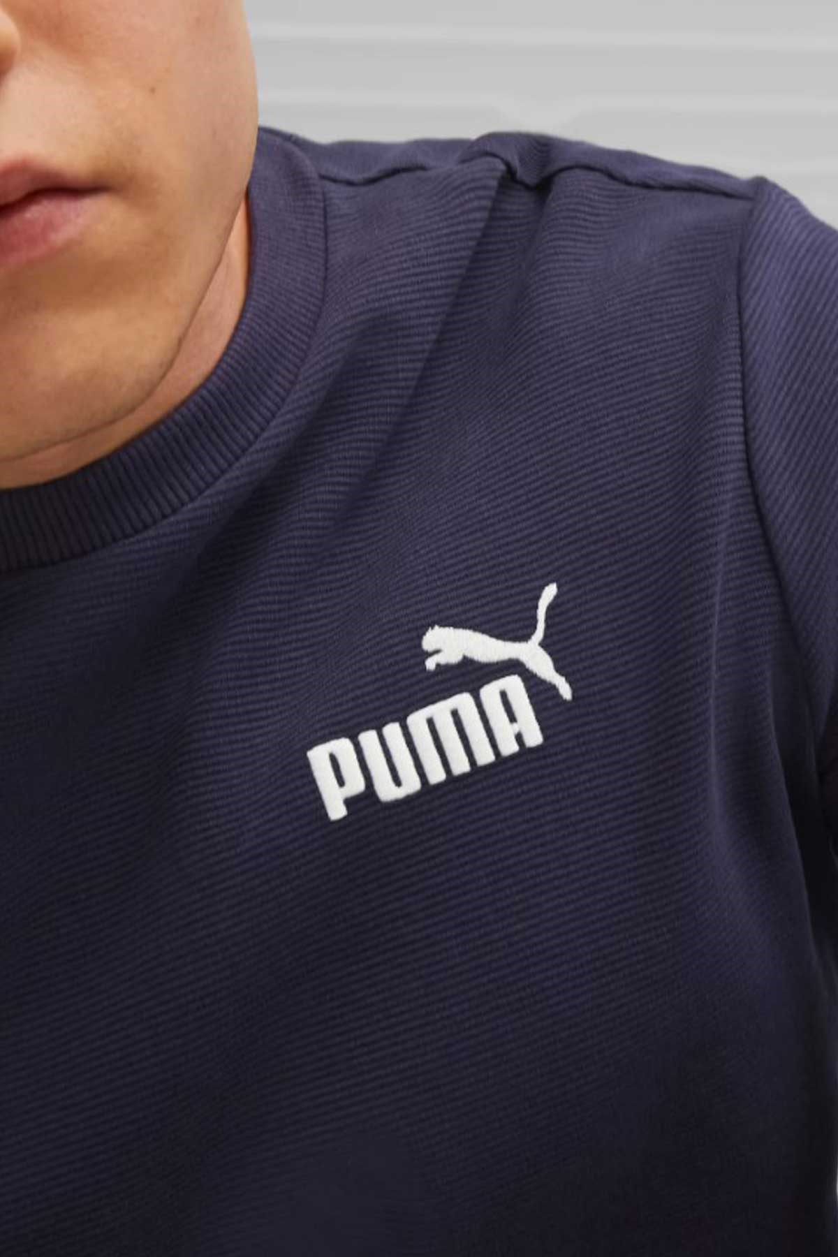 Puma Ess Elevatd Erkek Sweatshirt 67597406 Lacivert