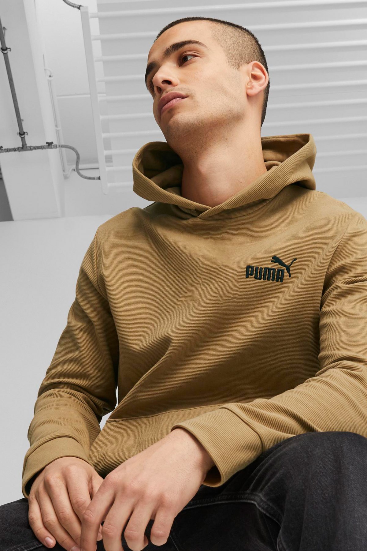 Puma Ess Elevated Erkek Sweatshirt 67597585 Kahverengi
