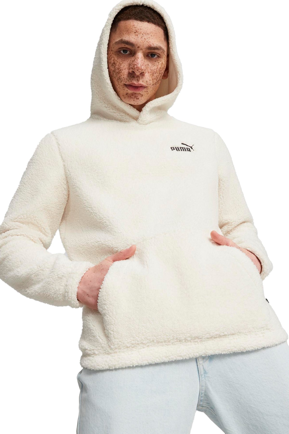 Puma Ess Elevatd Erkek Sweatshirt 67598287 Beyaz