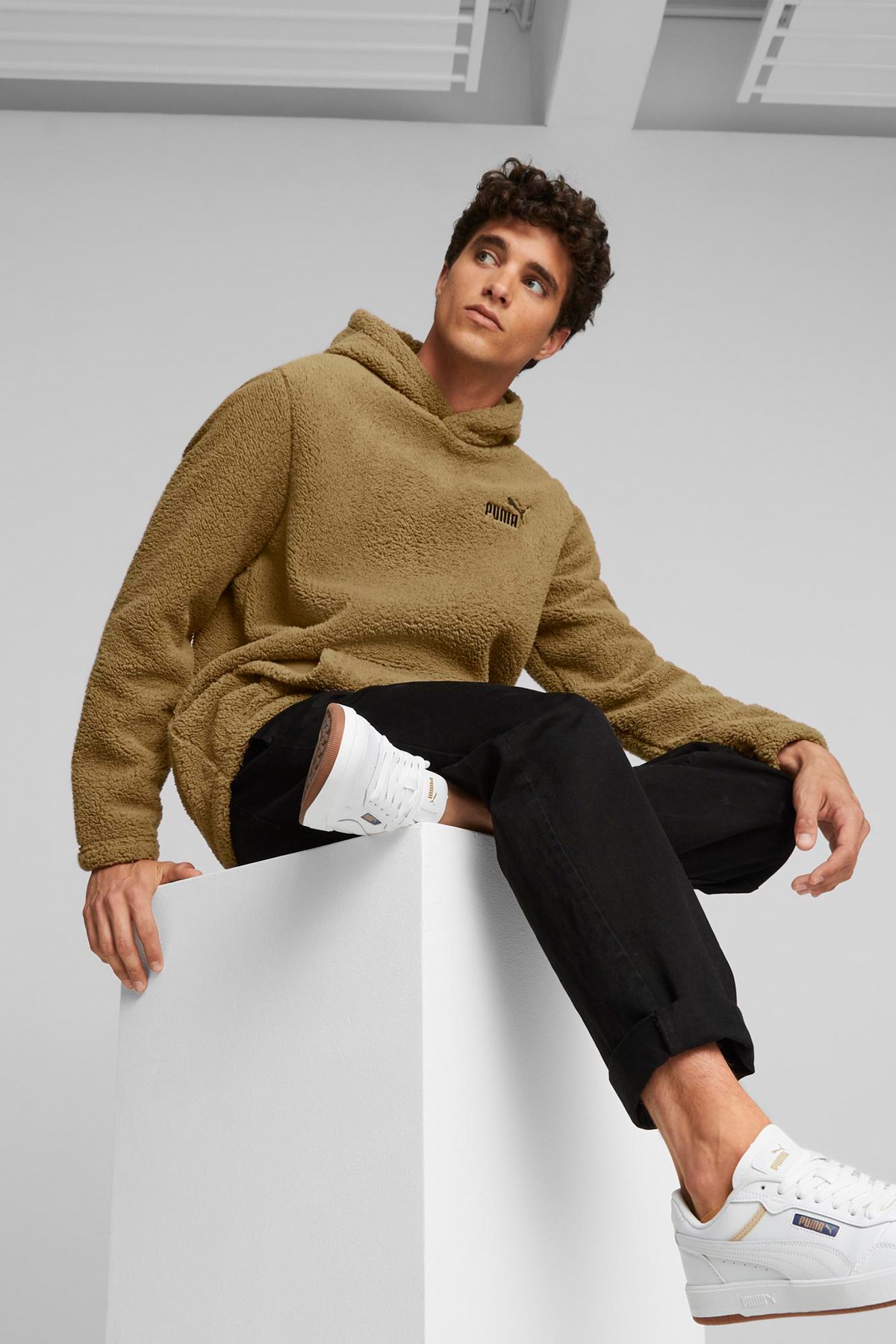 Puma Ess Elevatd Erkek Sweatshirt 67598293 Kahverengi